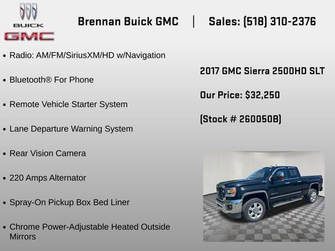 Certified 2017 GMC Sierra 2500 SLT w/ Driver Alert Package AWD/4WD image 12