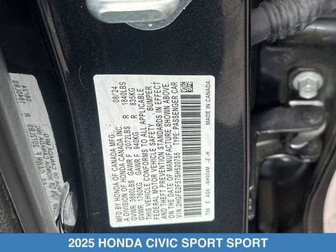 Certified 2025 Honda Civic Sport image 30