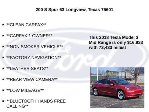 Used 2018 Tesla Model 3 Mid Range image 5