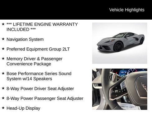 New 2025 Chevrolet Corvette Stingray Preferred Cpe w/ 2LT image 2