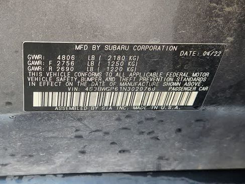 Used 2022 Subaru Legacy Touring XT image 21