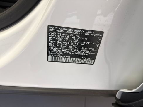 Used 2022 Volkswagen Atlas SE AWD/4WD image 9