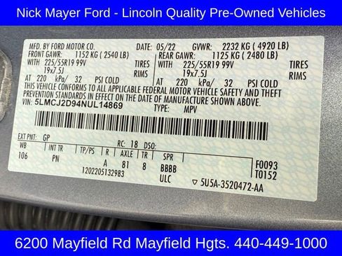 Used 2022 Lincoln Corsair Reserve w/ Elements Package image 31