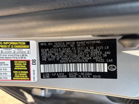 Certified 2021 Lexus ES 350 w/ Premium Package FWD image 35