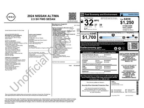 Certified 2024 Nissan Altima 2.5 SV w/ SV Premium Package image 5