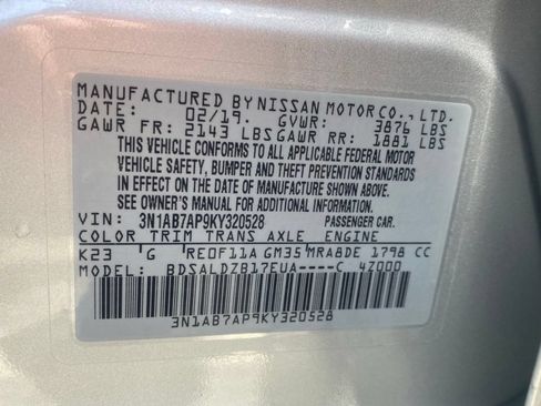 Used 2019 Nissan Sentra SV FWD image 20
