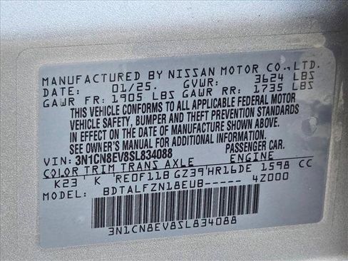 Used 2025 Nissan Versa SV FWD image 23