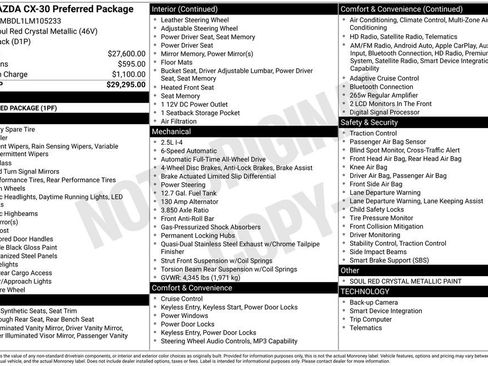 Used 2020 MAZDA CX-30 AWD w/ Preferred Package image 3