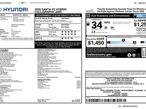 Used 2026 Hyundai Santa Fe Calligraphy image 2