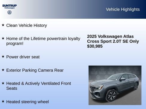 Used 2025 Volkswagen Atlas Cross Sport SE image 8