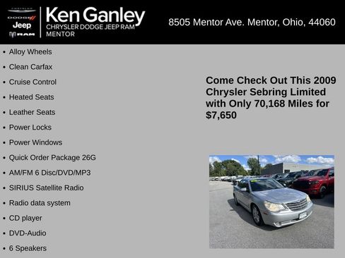 Used 2009 Chrysler Sebring Limited FWD image 5
