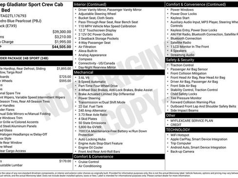 New 2026 Jeep Gladiator Sport AWD/4WD image 7