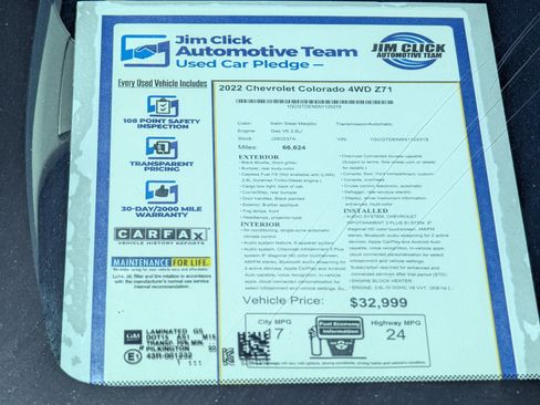 Used 2022 Chevrolet Colorado Z71 AWD/4WD image 13