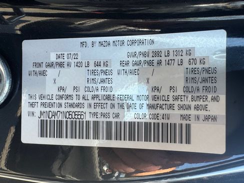 Used 2022 MAZDA MX-5 Miata RF Grand Touring RWD image 17