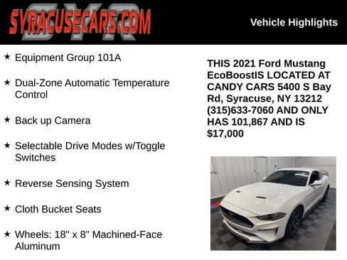 Used 2021 Ford Mustang Coupe w/ Equipment Group 101A RWD image 5