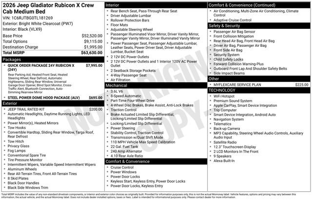 Used 2026 Jeep Gladiator Rubicon AWD/4WD image 26