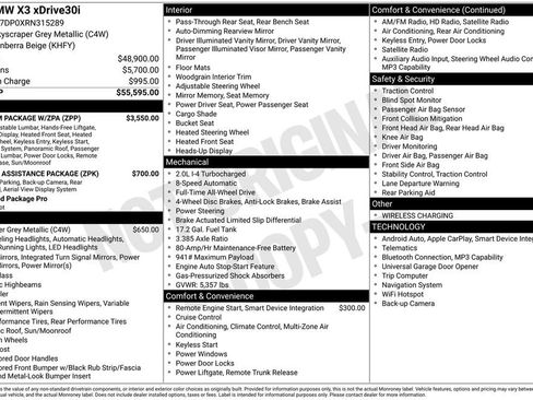 Used 2024 BMW X3 xDrive30i w/ Premium Package w/ZPA image 5