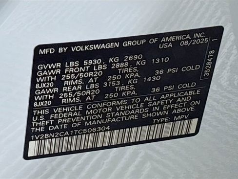 New 2026 Volkswagen Atlas SEL AWD/4WD image 35