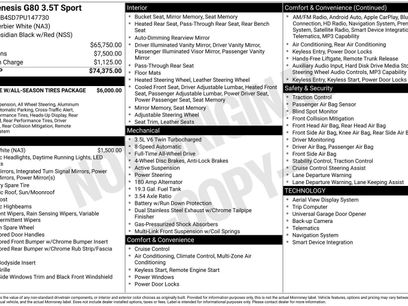 Used 2023 Genesis G80 3.5T Sport