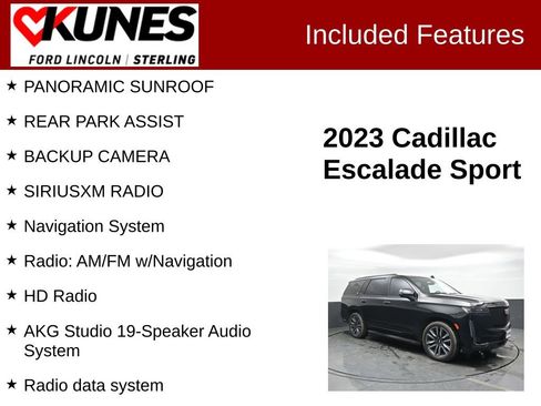 Used 2023 Cadillac Escalade Sport w/ Touring Package AWD/4WD image 3