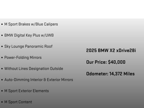 Used 2025 BMW X2 xDrive28i w/ M Sport Package AWD/4WD image 31