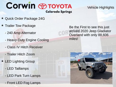 Used 2020 Jeep Gladiator Overland AWD/4WD image 4