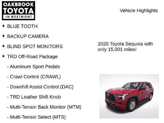 Used 2026 Toyota Sequoia SR5 w/ TRD Off-Road Package AWD/4WD image 6