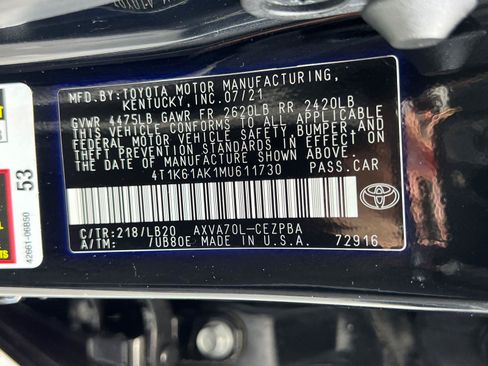 Used 2021 Toyota Camry XSE w/ Navigation Package FWD image 34