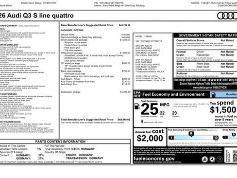 New 2026 Audi Q3 quattro 2.0T AWD/4WD image 38