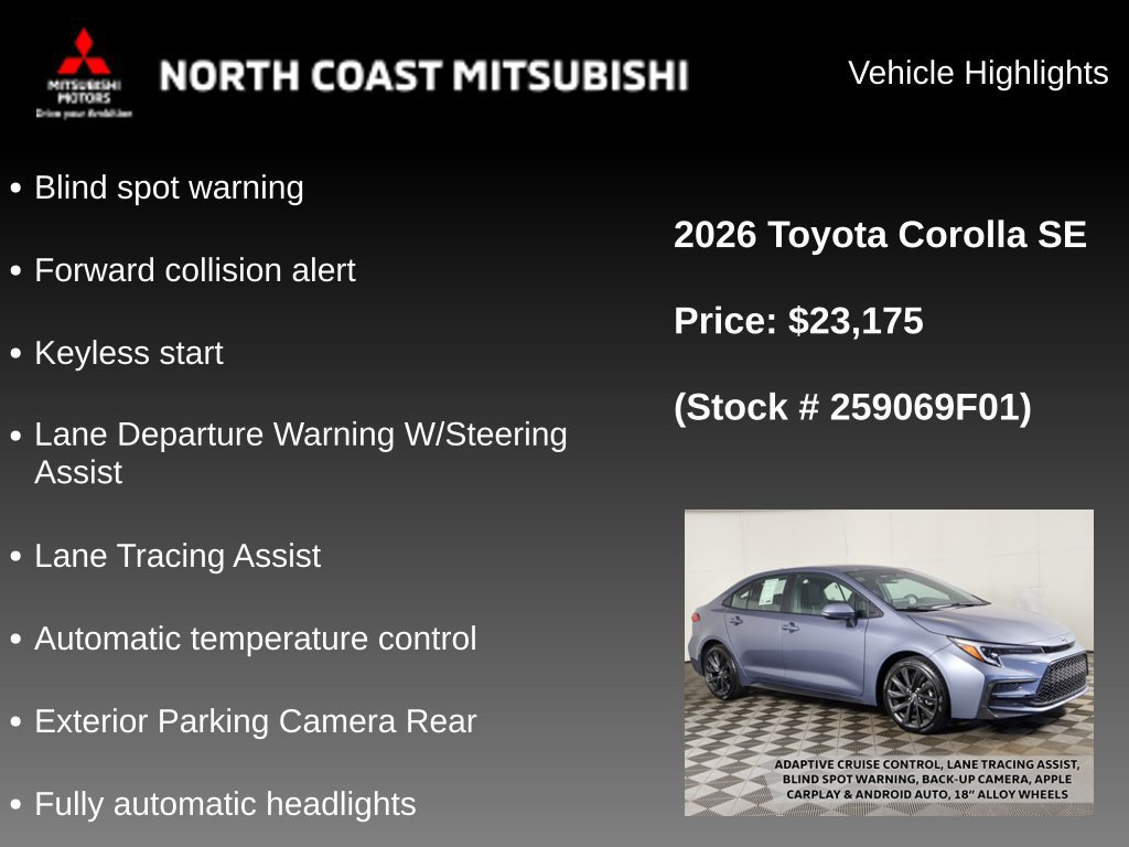 Used 2026 Toyota Corolla SE FWD image 2
