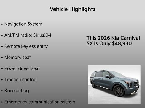 New 2026 Kia Carnival SX FWD image 31