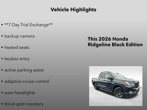 New 2026 Honda Ridgeline Black Edition image 5