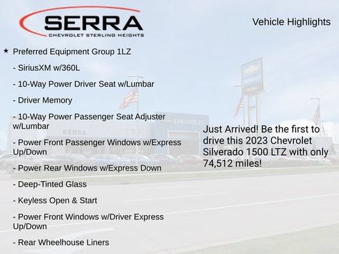 Used 2023 Chevrolet Silverado 1500 LTZ w/ LTZ Premium Package AWD/4WD image 3