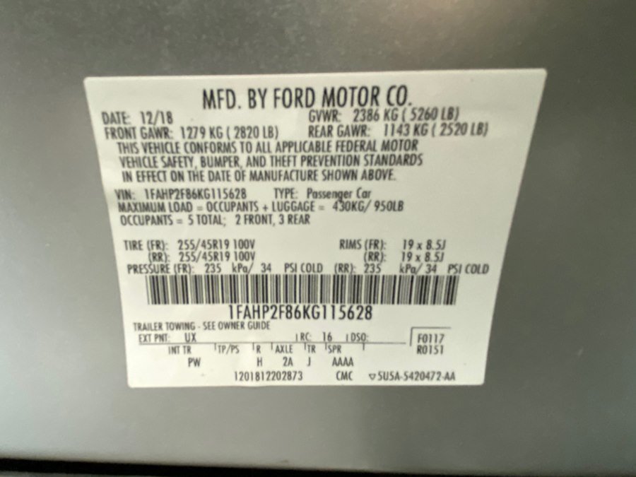 Used 2019 Ford Taurus Limited FWD image 53