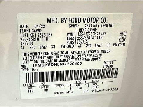 Used 2022 Ford Explorer XLT AWD/4WD image 19