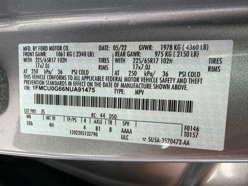 Used 2022 Ford Escape SE w/ Convenience Package image 41