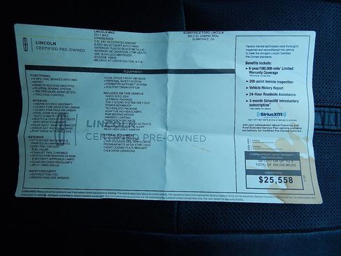 Used 2011 Lincoln MKZ w/ 102A Rapid Spec Order Code image 33