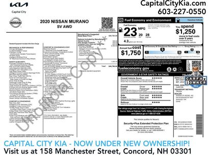 Used 2020 Nissan Murano SV w/ Premium Package