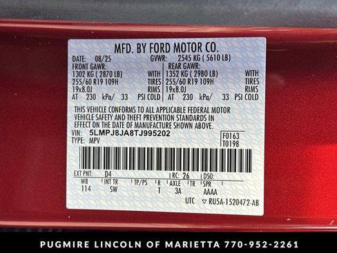 New 2026 Lincoln Nautilus Premier w/ Equipment Group 102A image 34