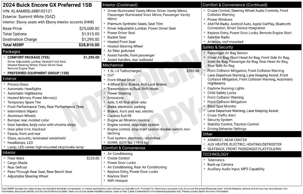 Used 2024 Buick Encore GX Preferred w/ Comfort Package FWD image 42