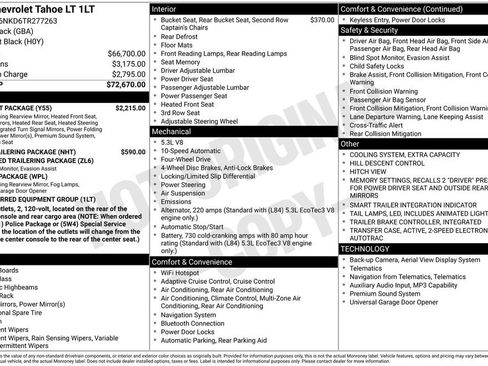 New 2026 Chevrolet Tahoe LT w/ Comfort Package AWD/4WD image 33