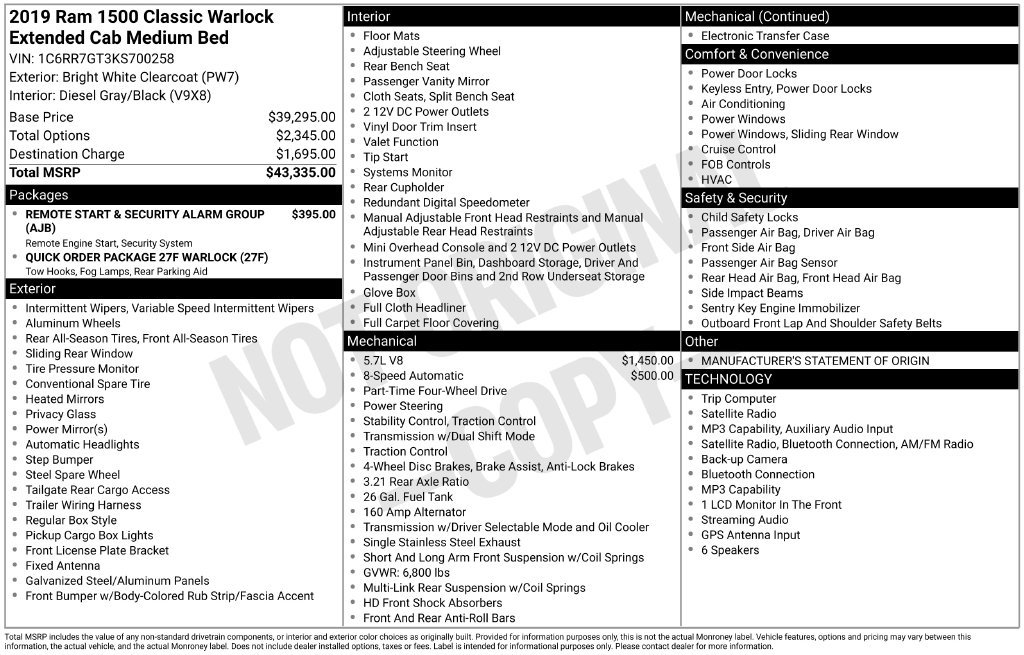Used 2019 RAM 1500 Warlock AWD/4WD image 39