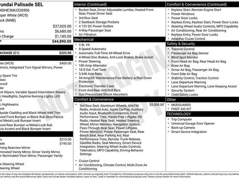 Used 2021 Hyundai Palisade SEL w/ Cargo Package AWD/4WD image 12
