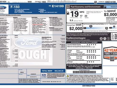 Used 2019 Ford F150 Lariat w/ Equipment Group 502A Luxury image 38