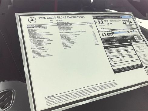 New 2026 Mercedes-Benz GLC 43 AMG 4MATIC Coupe image 13