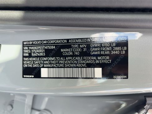 Certified 2026 Volvo XC90 B6 Plus w/ Protection Package AWD/4WD image 19
