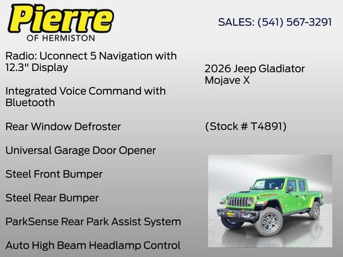 New 2026 Jeep Gladiator Mojave AWD/4WD image 24