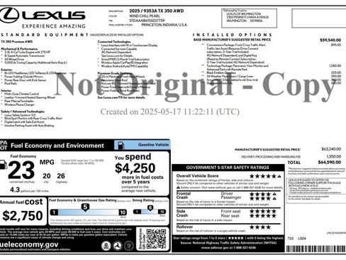 Used 2025 Lexus TX 350 AWD w/ Technology Package image 37