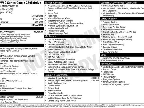 Used 2023 BMW 230i xDrive Coupe w/ Premium Package image 45