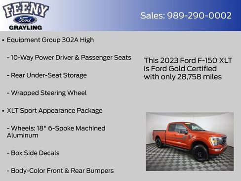 Used 2023 Ford F150 XLT w/ Equipment Group 302A High image 18
